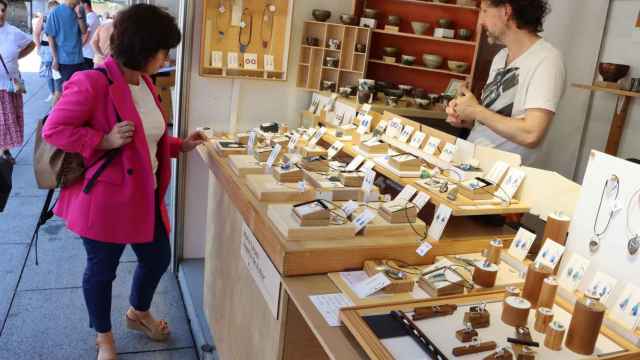 Imagen de la Feria de Artesanía Chalana de Pontevedra.