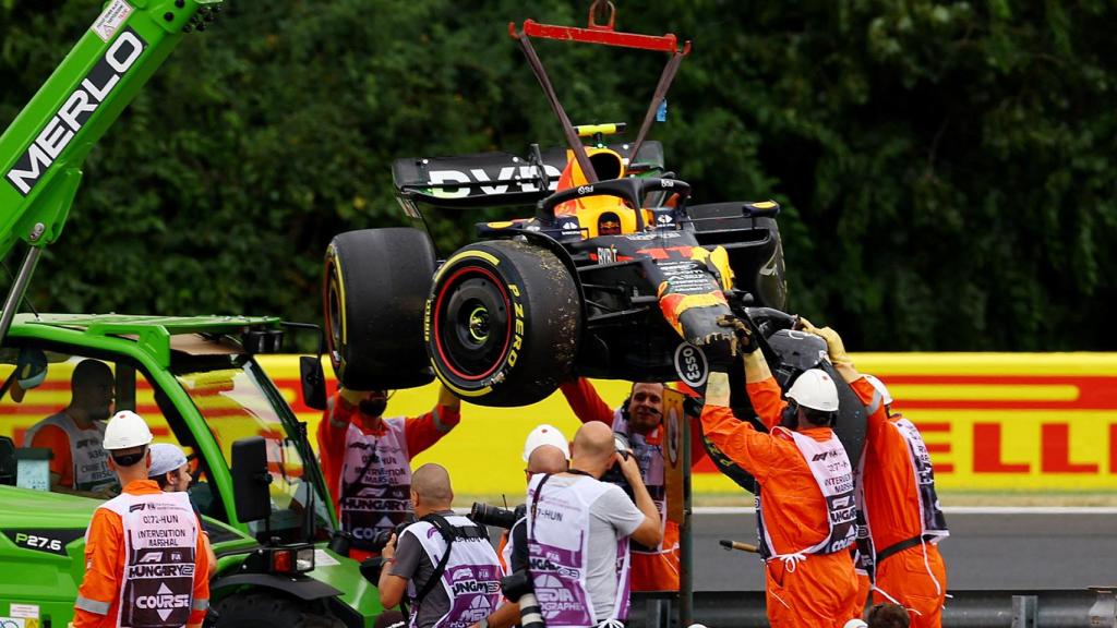 Accidente de 'Checo' Pérez en el Gran Premio de Hungría