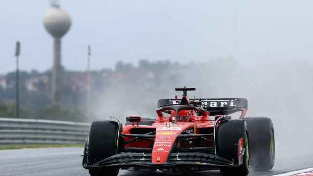 Leclerc, en los libres del Gran Premio de Hungría.