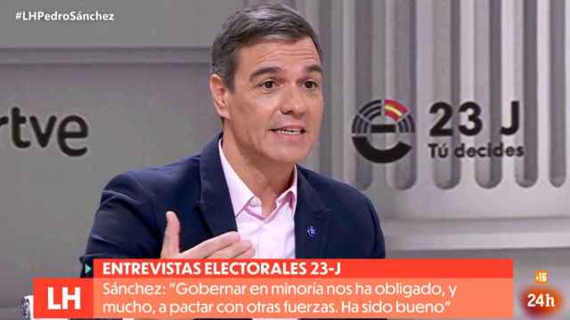 El presidente del Gobierno, Pedro Sánchez, este viernes en una entrevista en TVE.