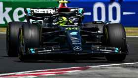 Lewis Hamilton, en acción en el GP de Hungría.