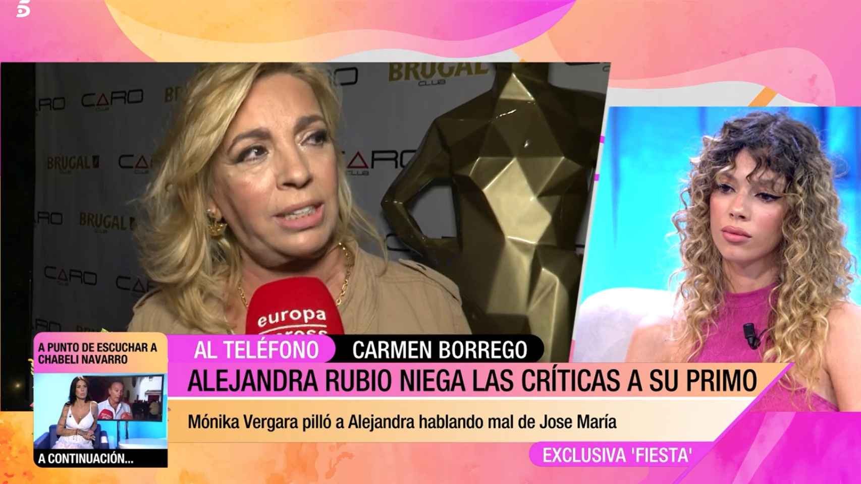 Carmen Borrego y Alejandra Rubio en 'Fiesta de verano'.