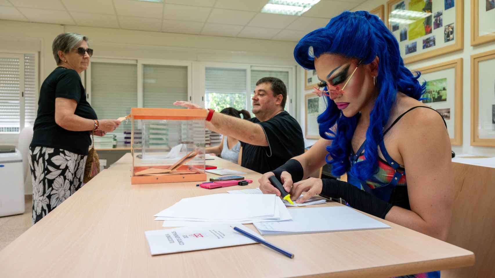 'Drag queen' en un colegio de Madrid.