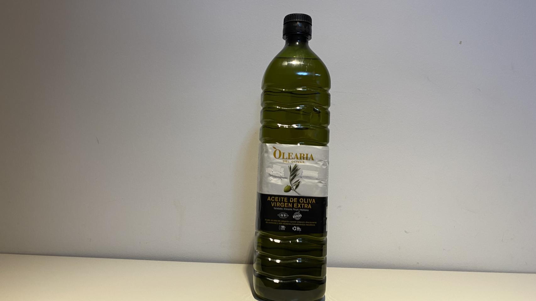 El aceite de oliva virgen extra de Aldi.