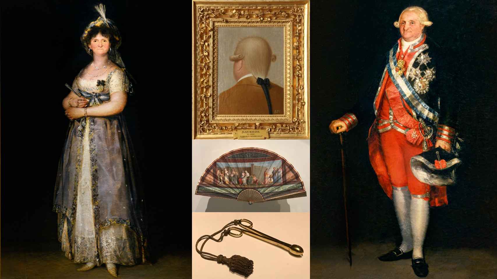 María Luisa de Parma y Carlos IV con algunos objetos de la época - Galería de Colecciones Reales (GCR).