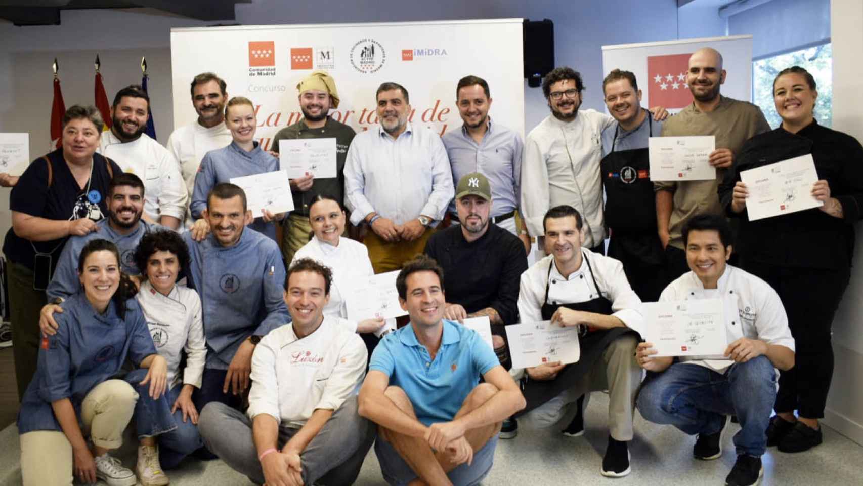 Participantes y jurado de 'Mejor Tarta de queso de Madrid'.