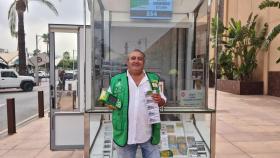 El vendedor de la ONCE que ha dado el premio en el centro comercial El Ingenio en Vélez Málaga.