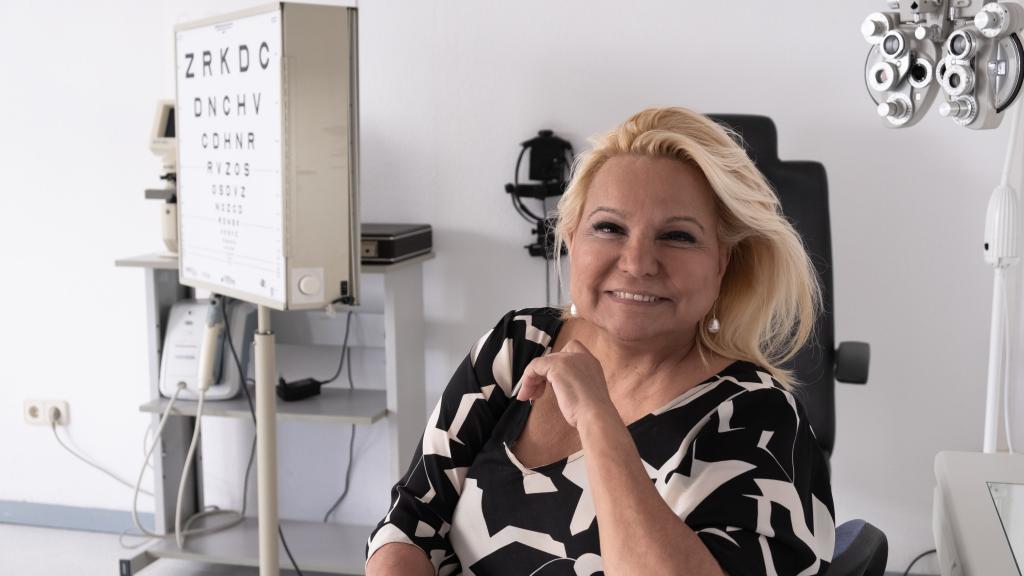 Celia Sánchez-Ramos en la Facultad de Óptica y Optometría (San Blas).