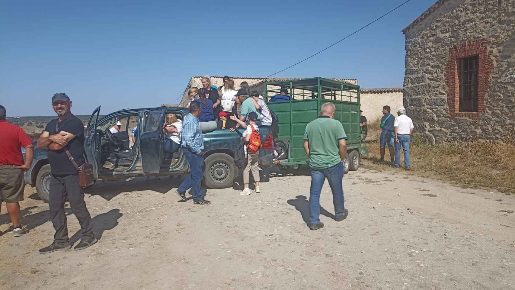 'Transporte de animales' para visitar los novillos en Calzadilla del Campo