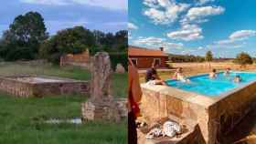 El antiguo lavadero de Otero de Bodas, antes y después de la transformación