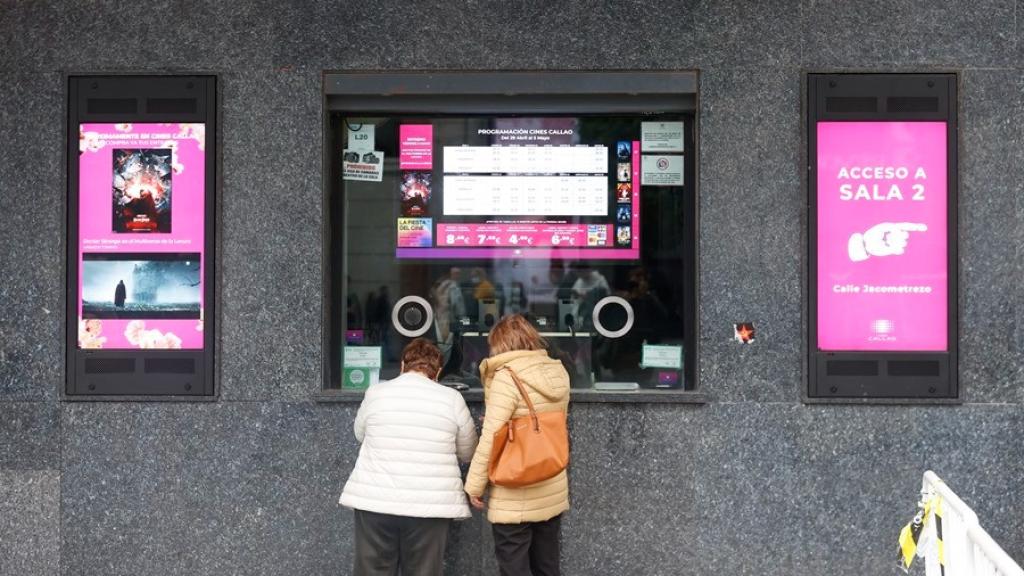 Taquilla de una sala de cine española.