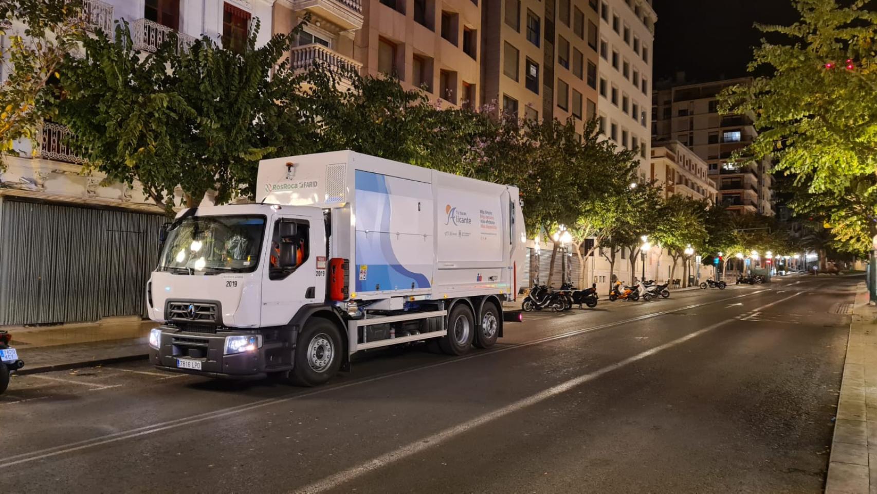 Servicio de Recogida de residuos urbanos (RU) de Alicante.