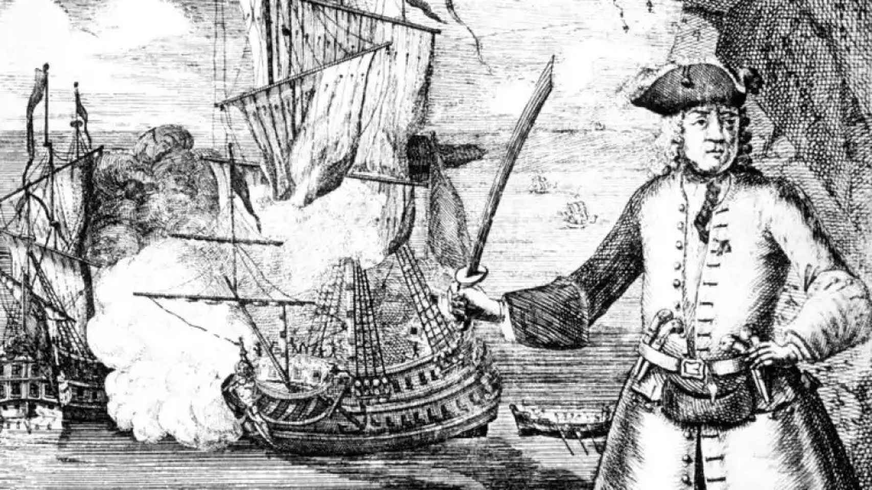 Una ilustración del siglo XVIII del pirata Henry Every.