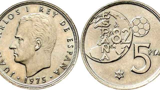 Moneda de 5 pesetas del mundial 82.