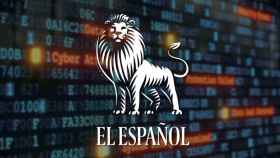 Ilustración con el logo de El Español y fondo de cibercrimen