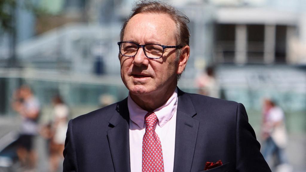 Kevin Spacey a su llegada al juzgado en Londres