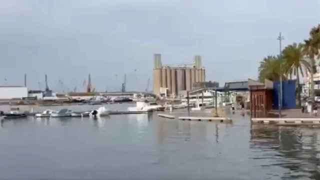Imagen del puerto de Tarragona tras el meteotsunami.