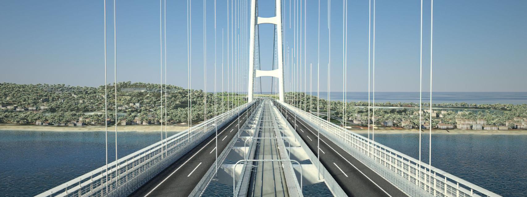 Diseño preliminar del puente del Estrecho de Mesina