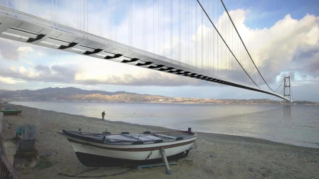 Diseño del puente que unirá Sicilia y Calabria
