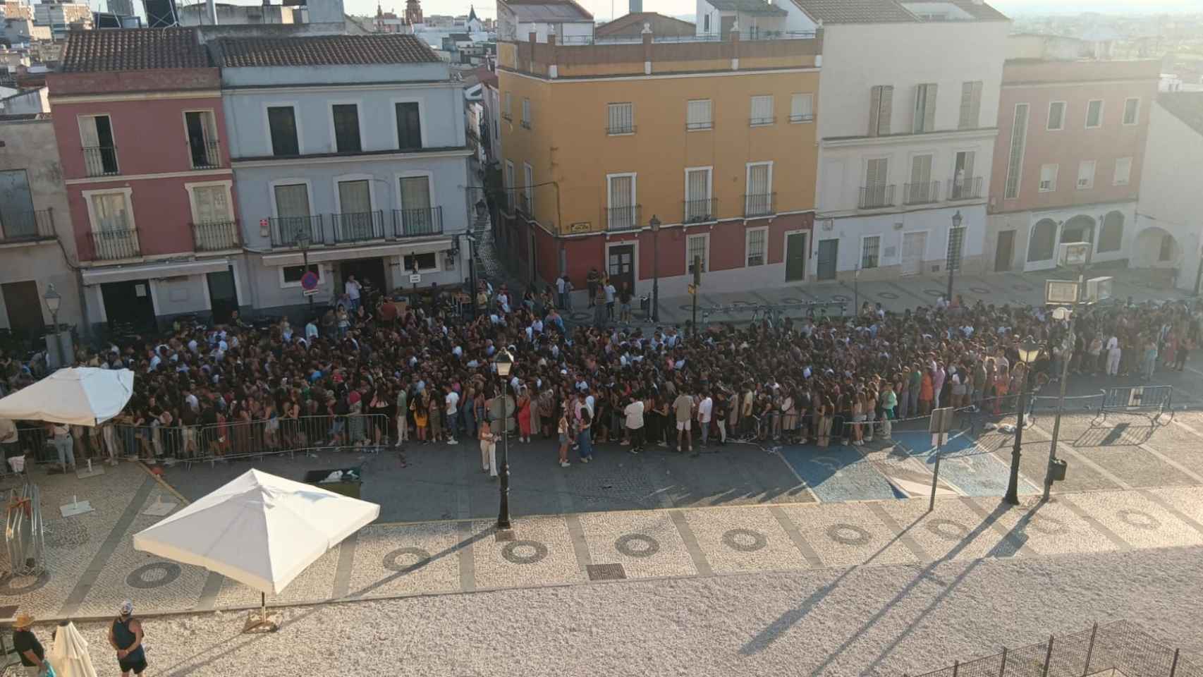 Concentración de asistentes a los eventos del pasado fin de semana en Badajoz.