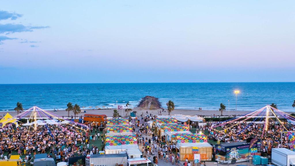 Vistas de la otra parada de Solmarket en la Comunidad Valenciana, la de la playa de El Puig.