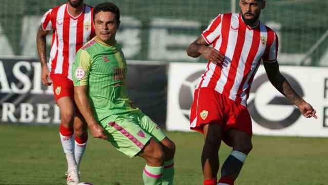 Luca Sangalli durante el Almería vs. Málaga CF