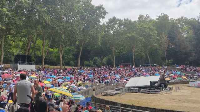 El auditorio de Castrelos se prepara para recibir a Alejandro Sanz, a 27 de julio de 2023.