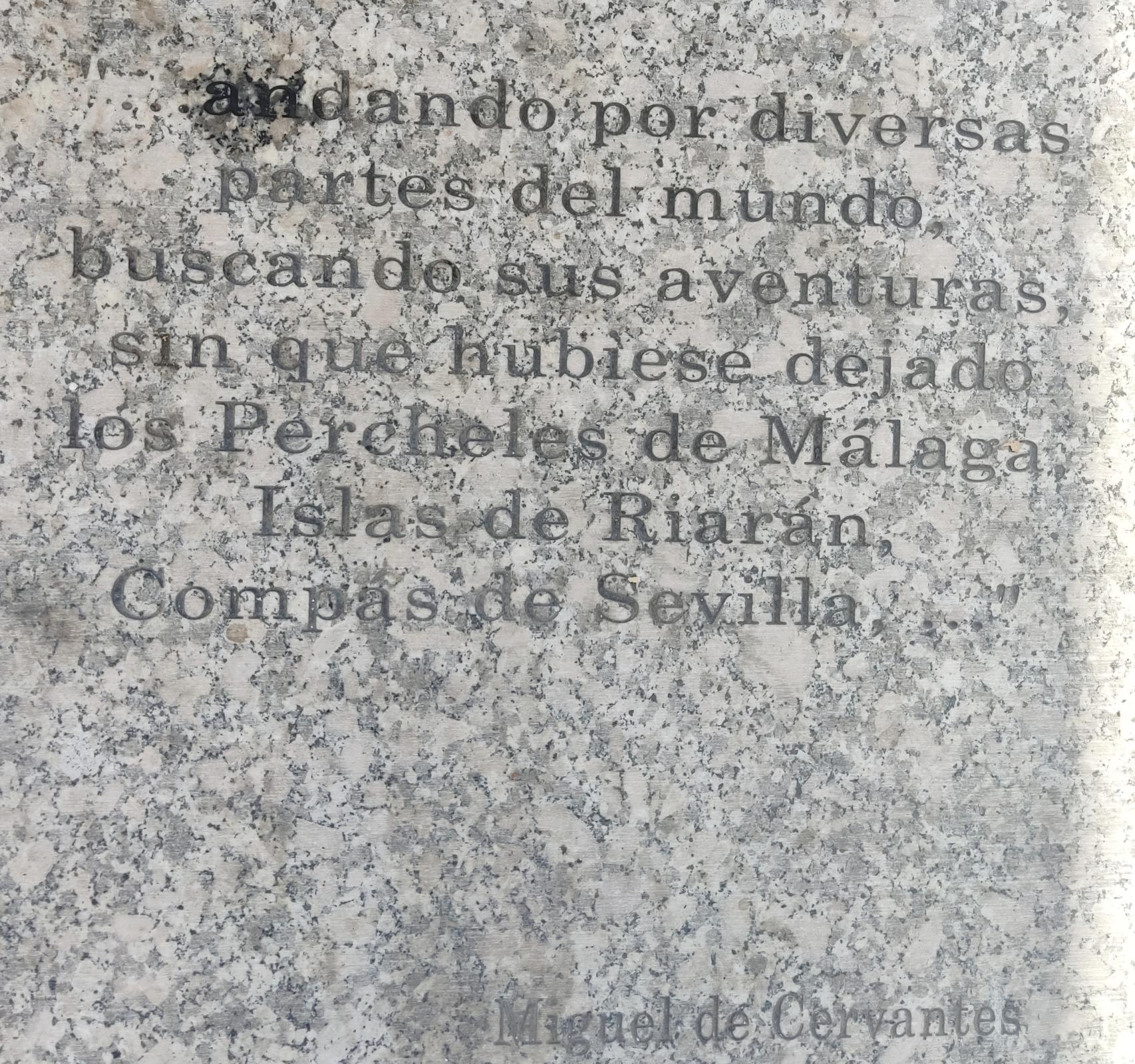 Fragmento de El Quijote con la firma de Miguel de Cervantes.