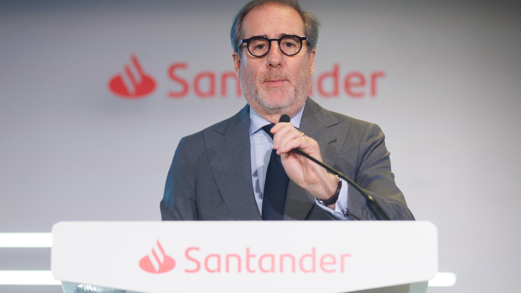 Héctor Grisi, consejero delegado de Santander, en la presentación de los últimos resultados semestrales del grupo.