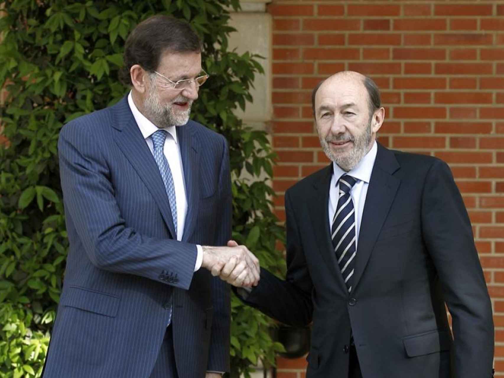Mariano Rajoy y Alfredo Pérez Rubalcaba, en una imagen tomada en 2012.