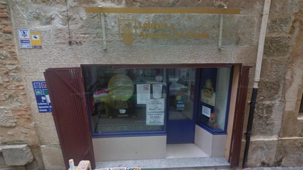 Imagen de la Administración de Lotería que ha vendido el boleto premiado en Ciudad Rodrigo.