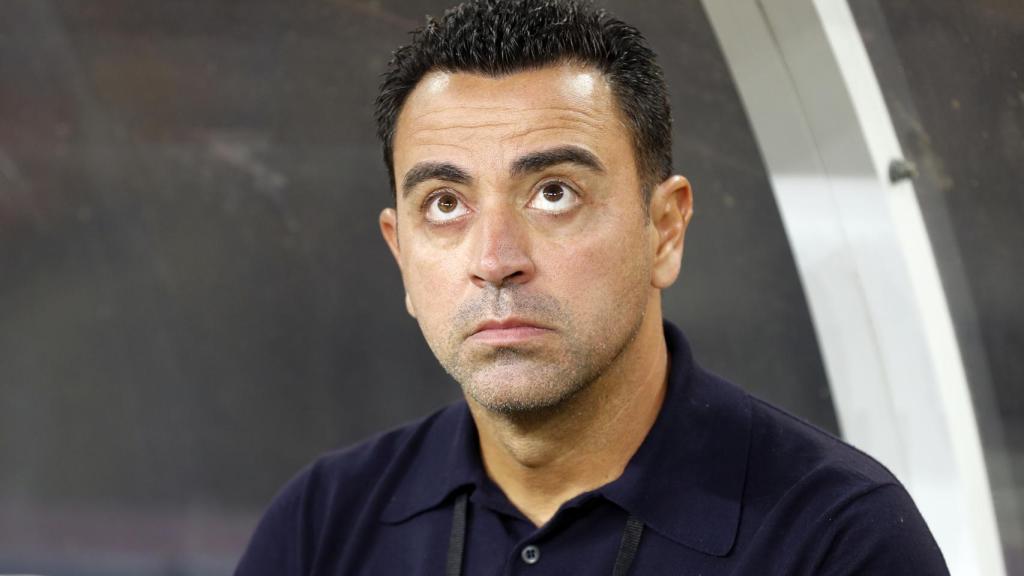 Xavi Hernández, durante el partido ante el Arsenal.