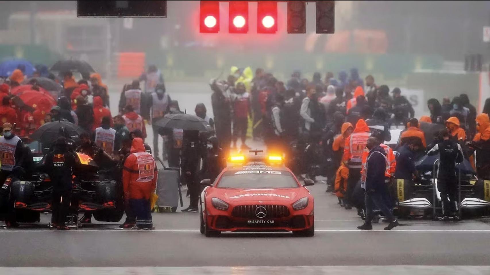 Lluvia en el circuito de Spa del Gran Premio de Bélgica