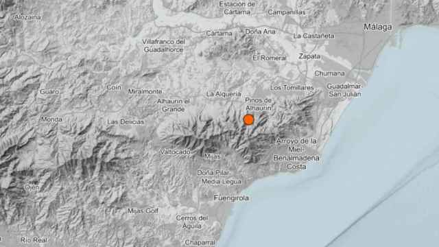 Epicentro del terremoto registrado en Benalmádena.
