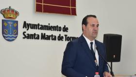 El alcalde de Santa Marta, David Mingo, en el pregón de fiestas