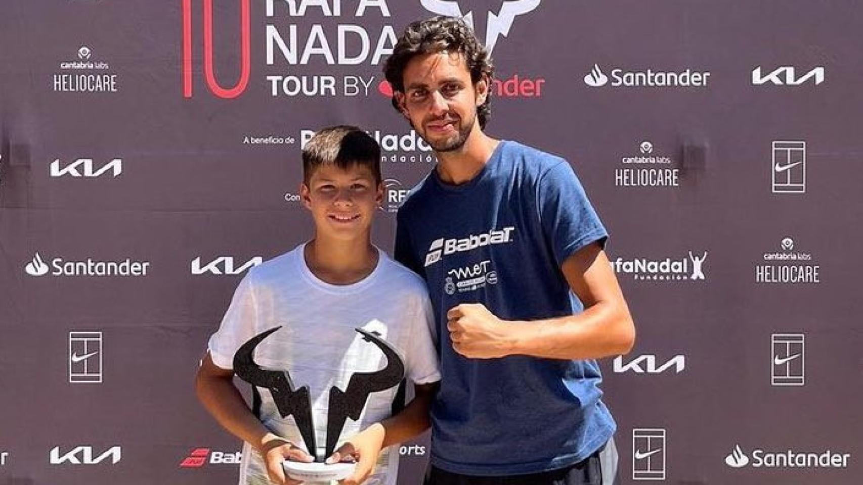 Jaime Alcaraz, tras ganar el Rafa Nadal Tour.