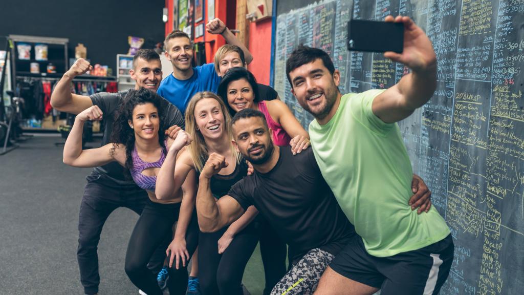 Selfie en un gimnasio