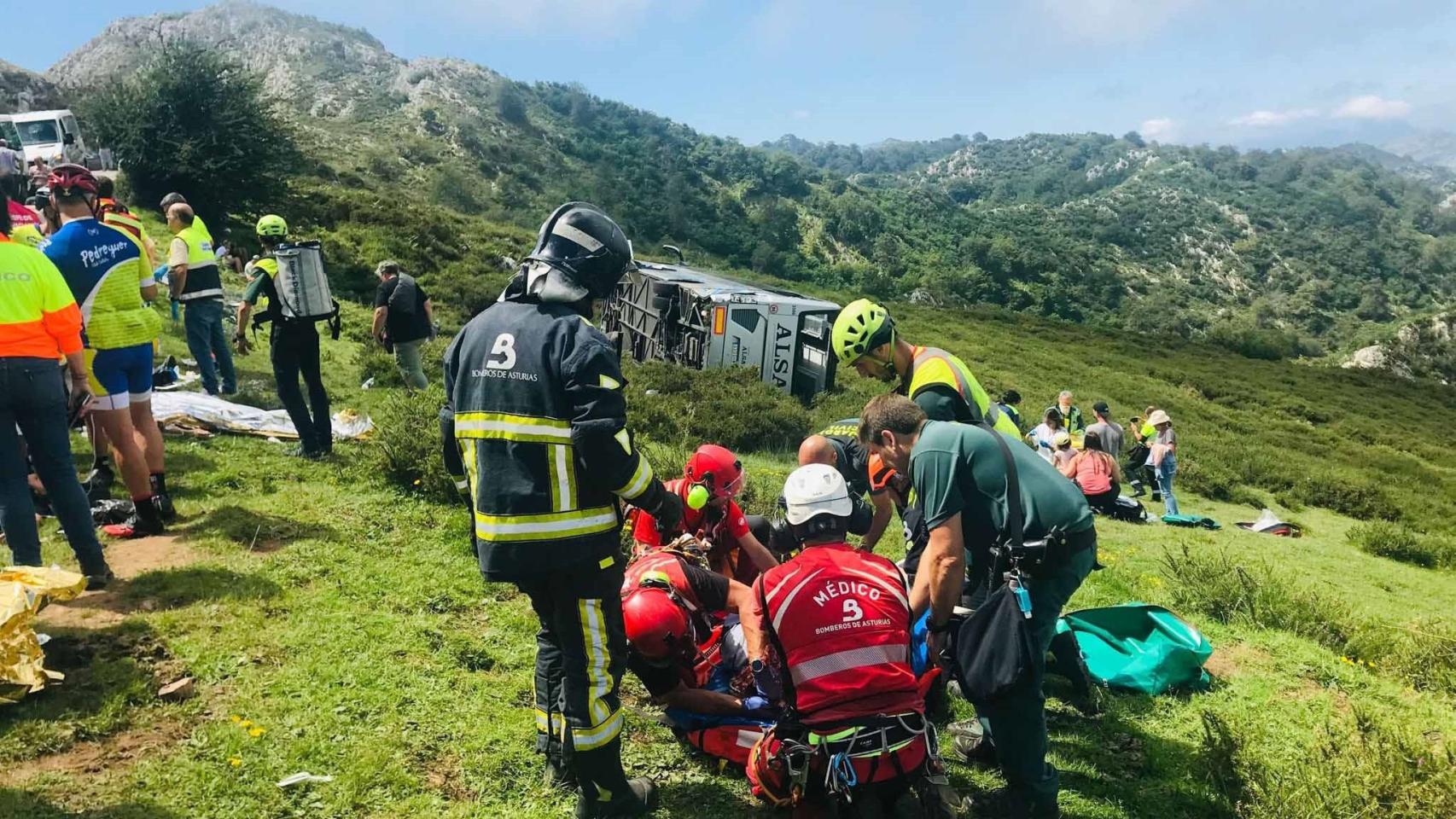 Accidente en los lagos de Covadonga en Asturias