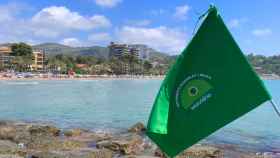 Fotografía de archivo de la 'bandera verde' a la sostenibilidad que otorga Ecovidrio.