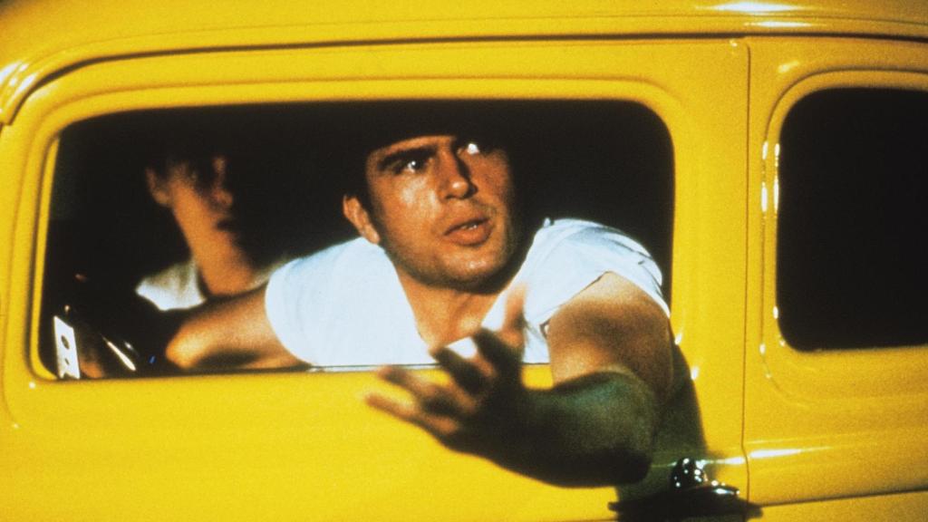 John Milner (Paul Le Mat) en 'American Graffiti', 1973.