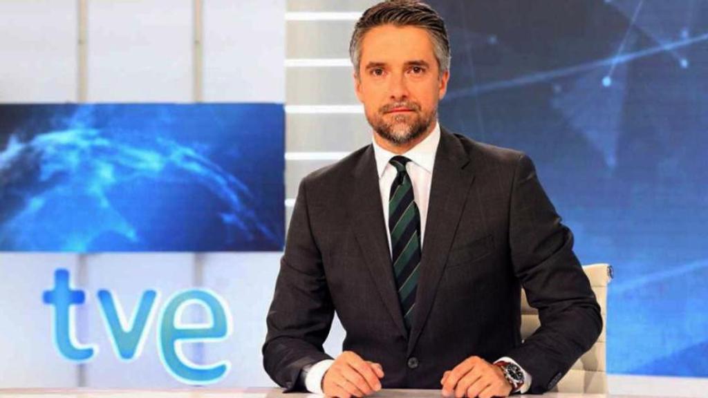 Carlos Franganillo en 'Telediario 2'.