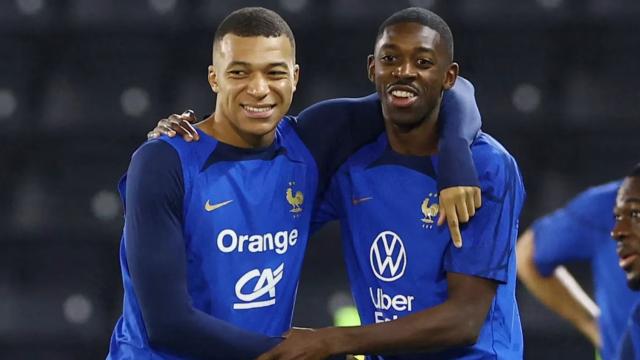 Mbappé y Dembélé, con la selección de Francia