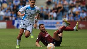 Yeremay en un lance del partido de la temporada pasada entre el Pontevedra y el Deportivo.