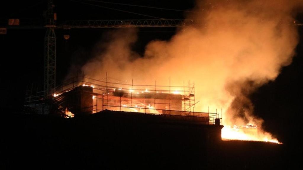 Incendio en el Monasterio de la Virgen de Alconada