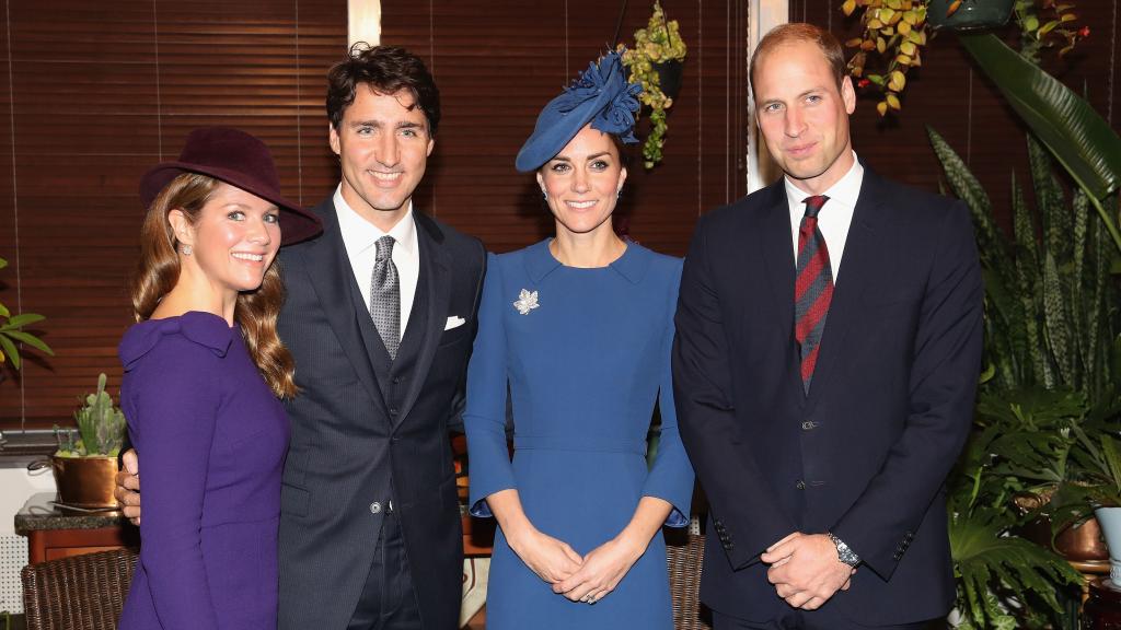 Justin y su esposa en un acto público con Kate y Guillermo de Inglaterra en Canadá, en septiembre de 2016.