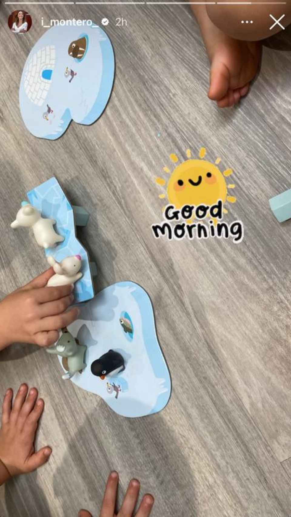 Irene Montero ha compartido una foto de sus hijos jugando 'Little Cooperation'.