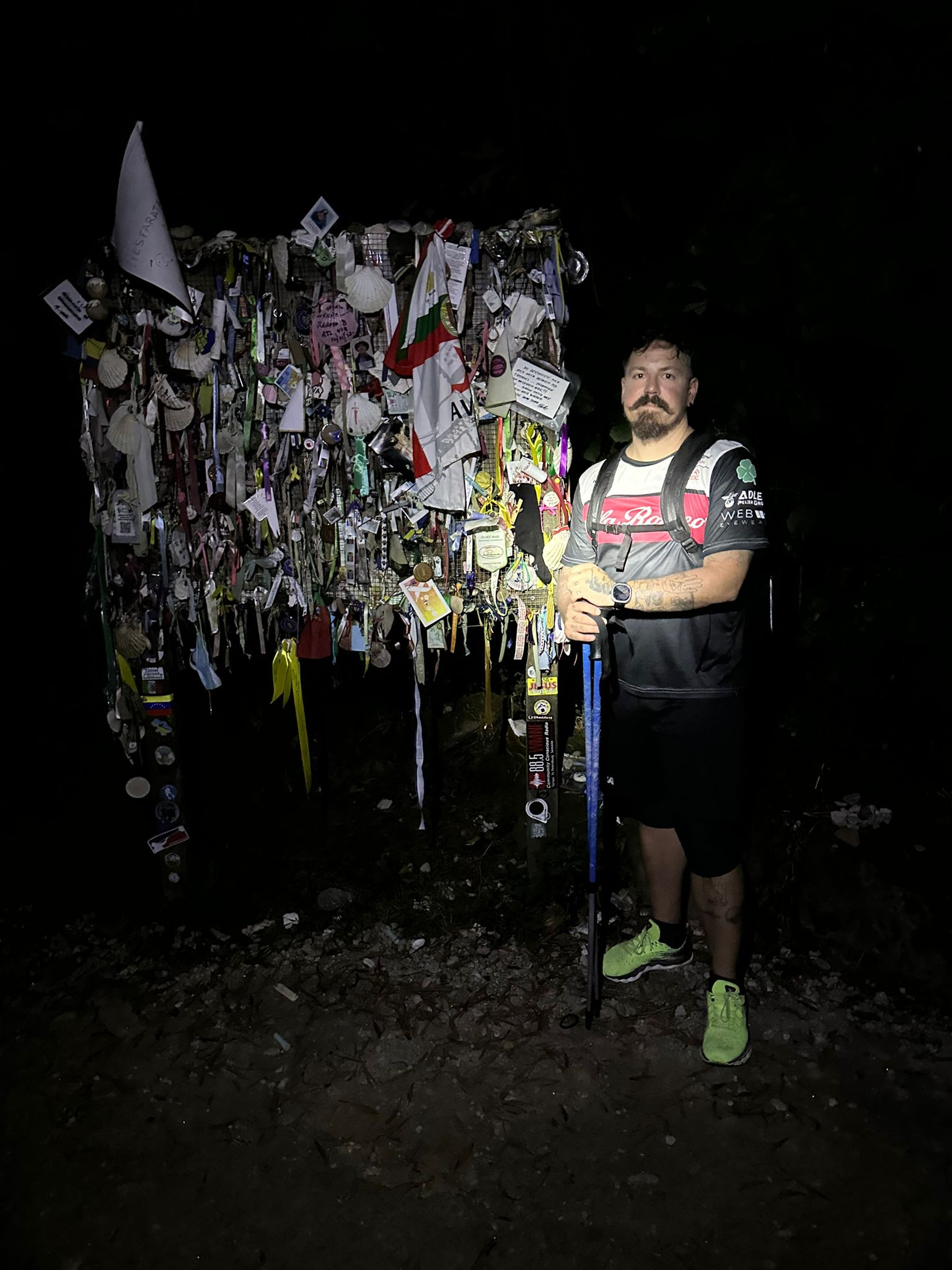 Los dos amigos durante el Camino de Santiago.