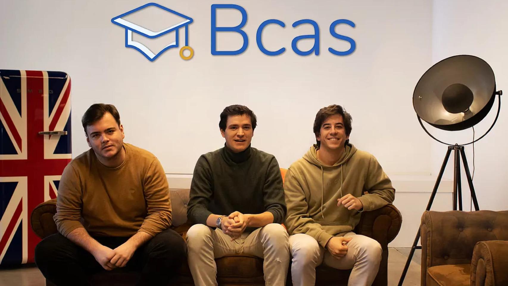 Javier Ausin, Bosco González del Valle y Manuel Avello, cofundadores de la startup Bcas.