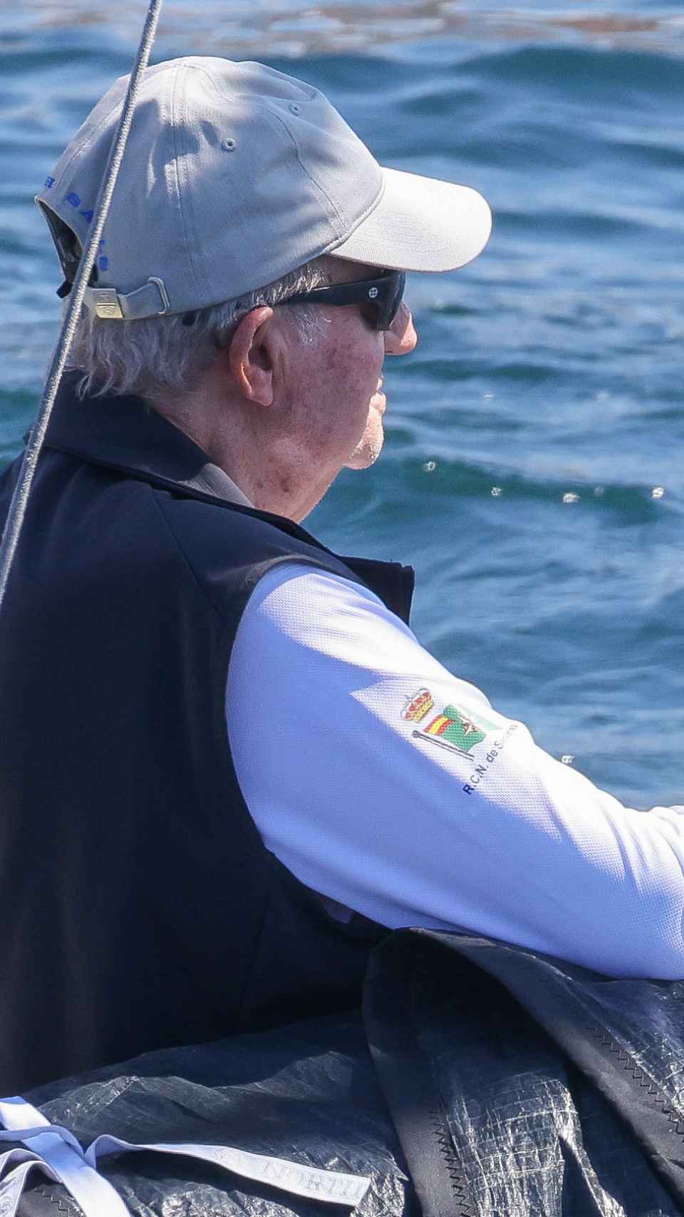 El emérito Juan Carlos durante una jornada de regatas, este pasado fin de semana.