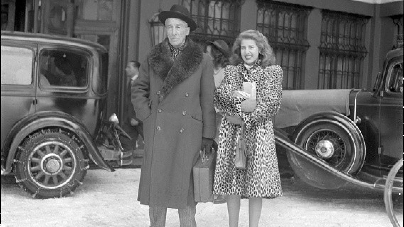 Jimmy Alba, uno de los primeros amores de Piedita y padre de Cayetana, en 1946 en Saint Moritz.